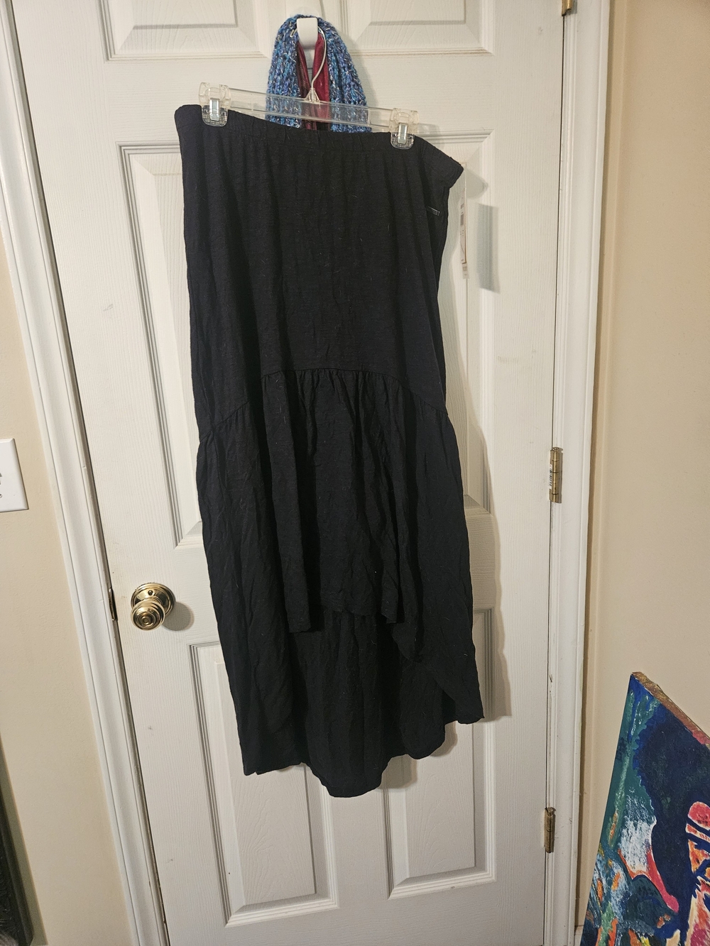 Roxy Black High-Low Tiered Maxi Skirt